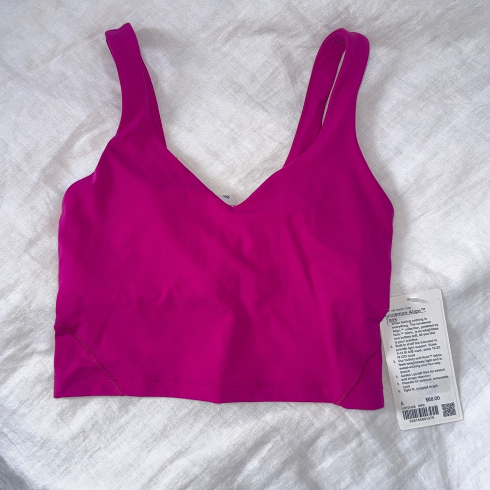 Lululemon Align Tank Magenta Purple Pink  Ripen Rasperry RIPR Women's Size 6